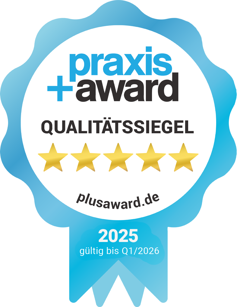 Praxis+Award Qualitätssiegel 2025 - 5 Sterne